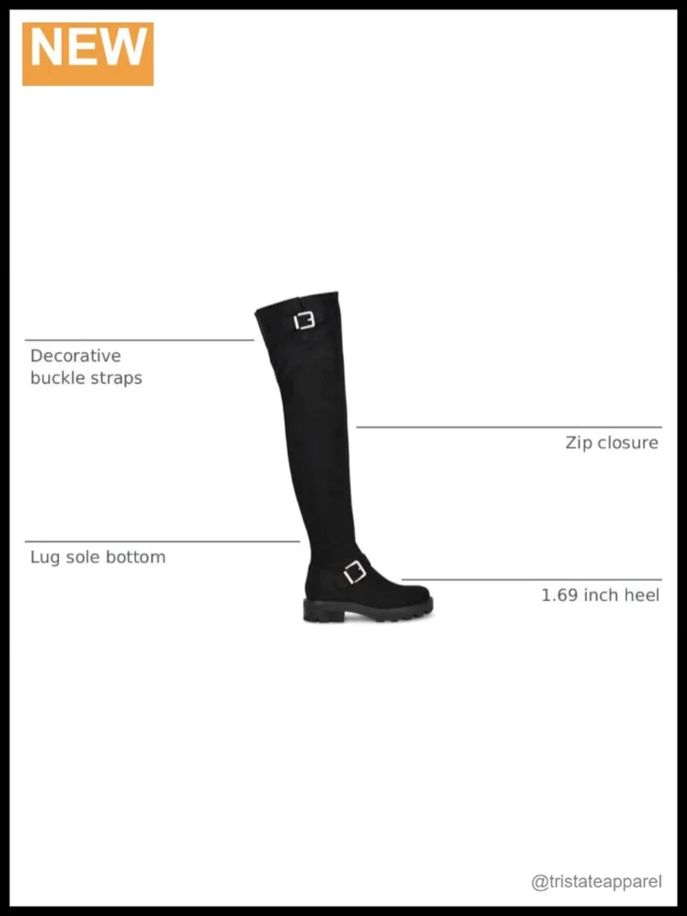 Over-the-Knee Boots Faux Suede Block Heel Round Toe Zip